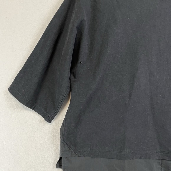 LULULEMON Live To Layer Womens Shirt Sz 4 Black Cotton Blend‎ Half Sleeve Casual - Picture 6 of 12